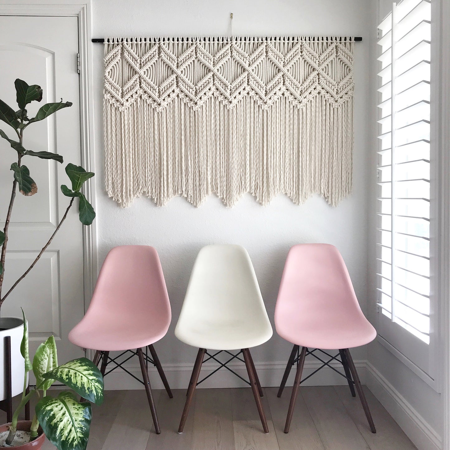 macrame wall hanging made in cotton - DIY Pattern