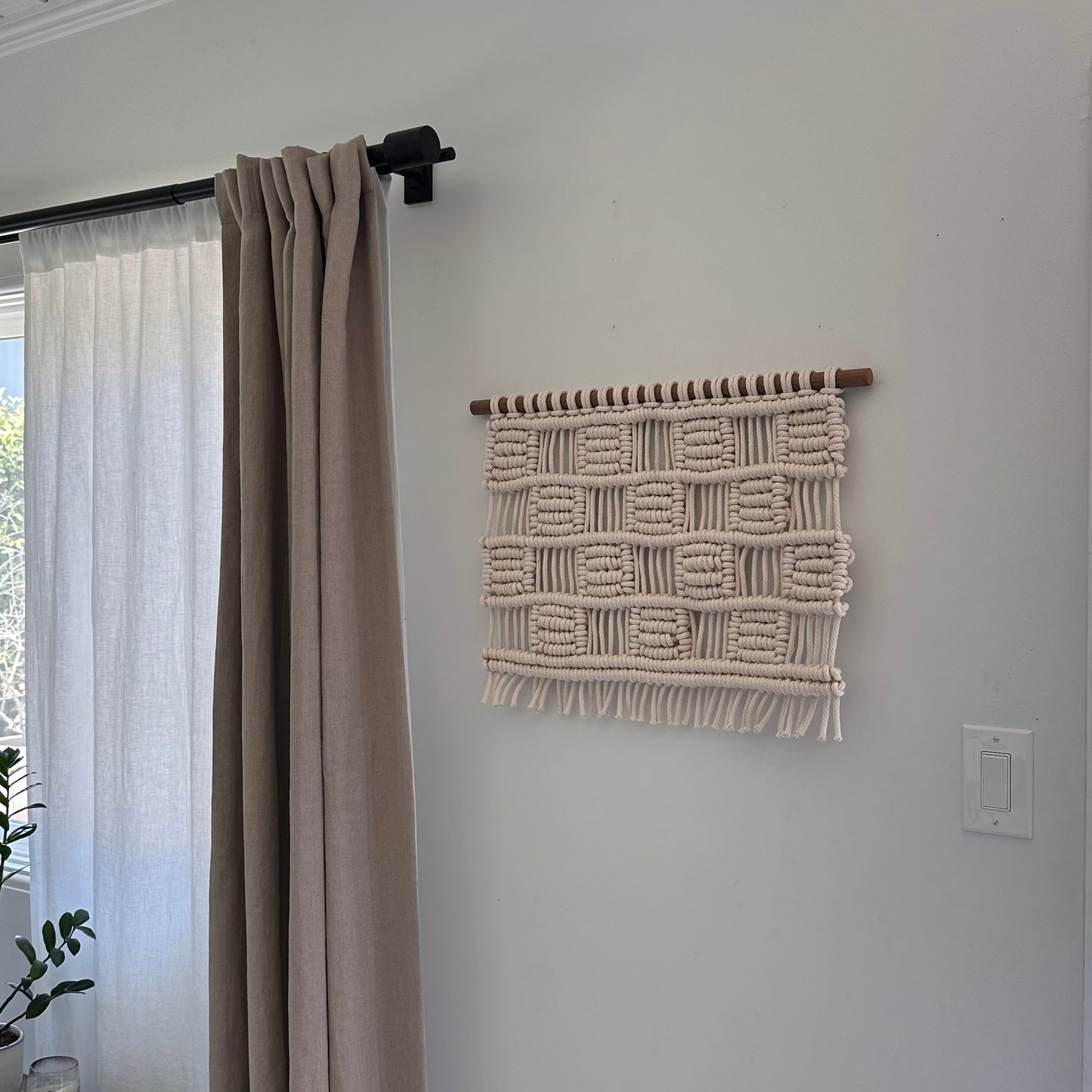 Checkered Macrame Wall Hanging