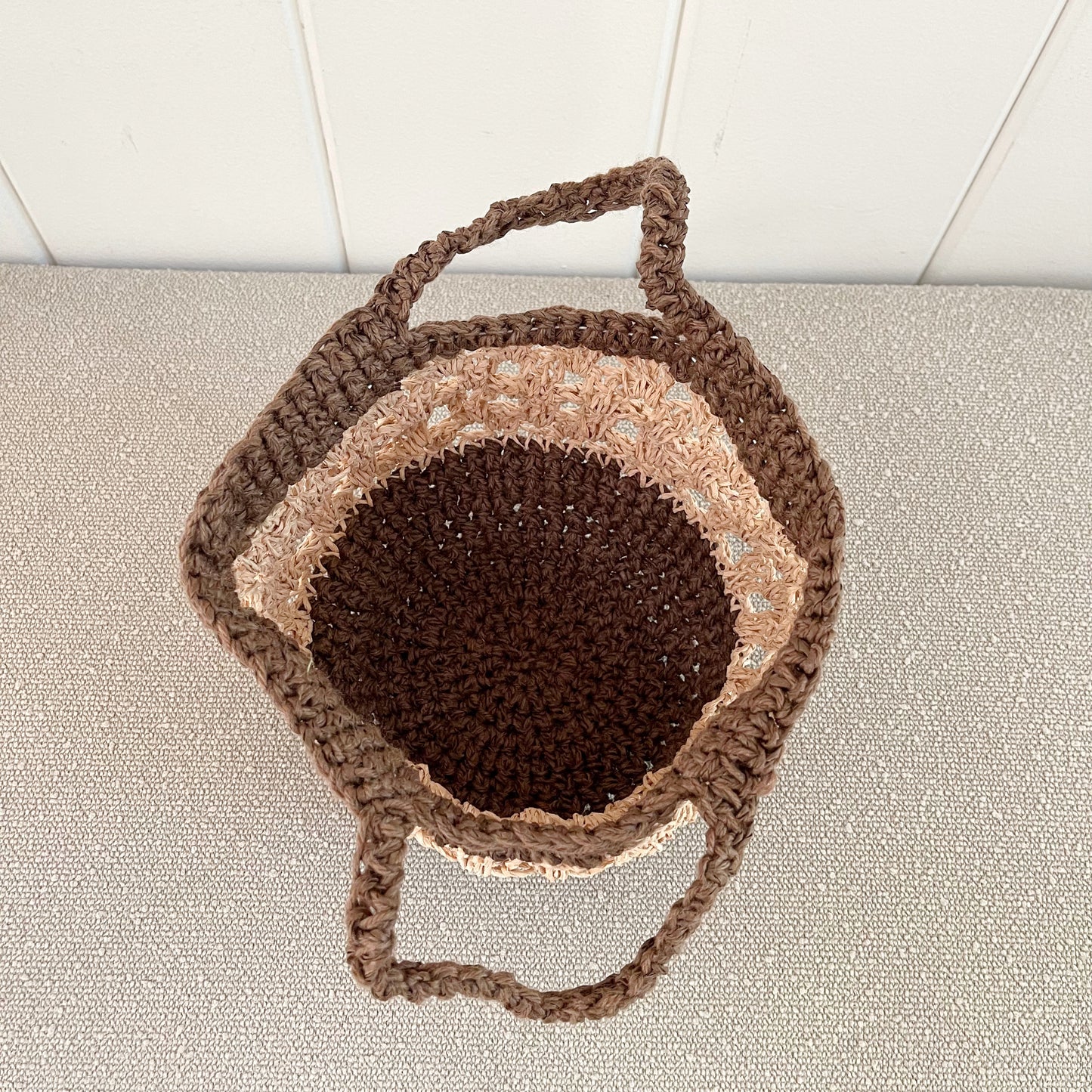Crocheted Raffia Handbag